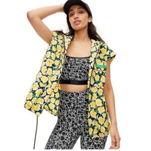 Diane Von Furstenberg Athleisure Floral Packable Travel Chic Colorful Jacket XXS